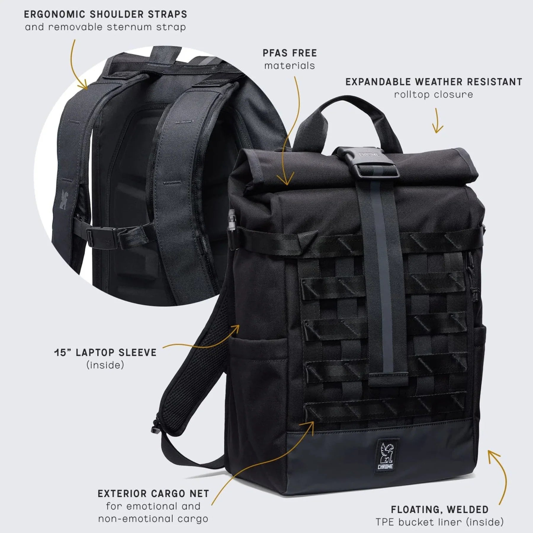 Chrome Industries Barrage 18L Pack Black
