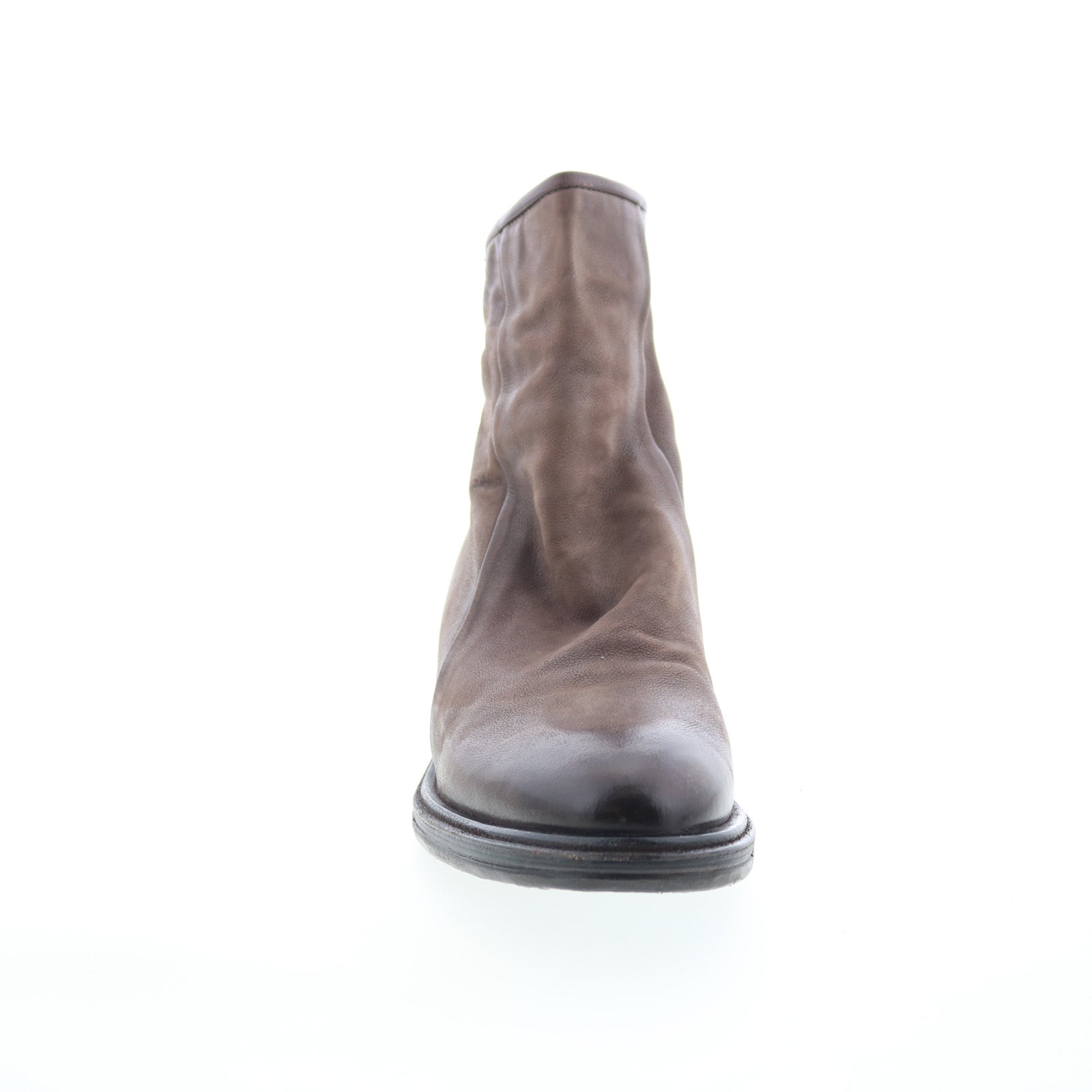 Fleetwood Womens Brown Leather Zipper Ankle & Booties Boots
