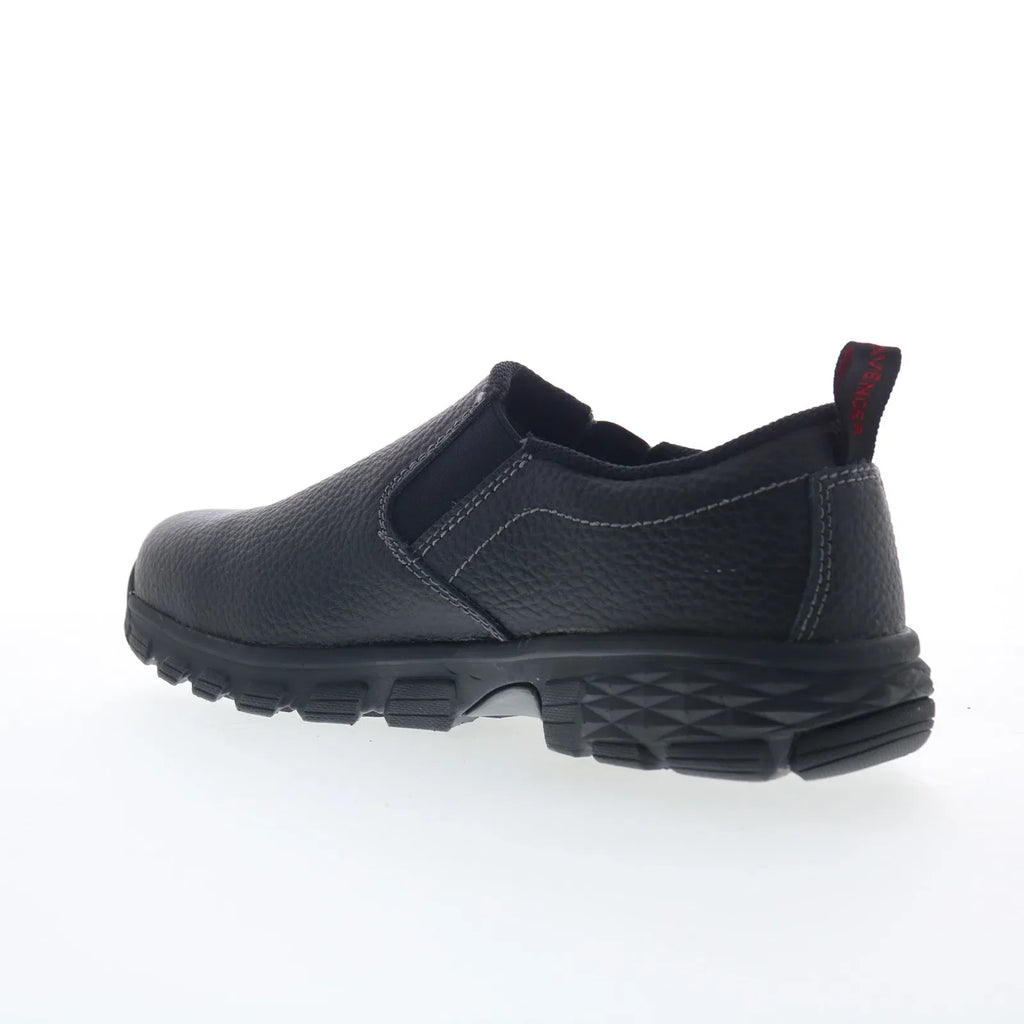 Avenger Flight Slip-On Alloy Toe A7001 Mens Black Wide Work & Safety Shoes