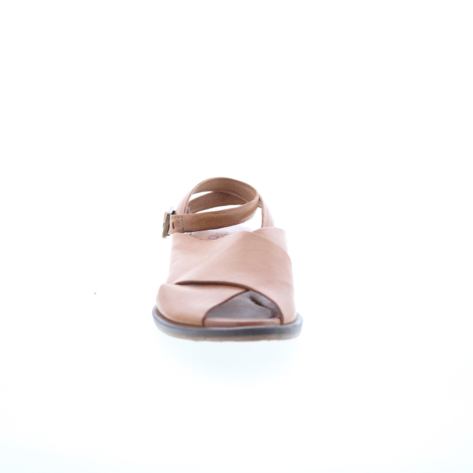 Garvie Womens Brown Leather Hook & Loop Strap Sandals Shoes