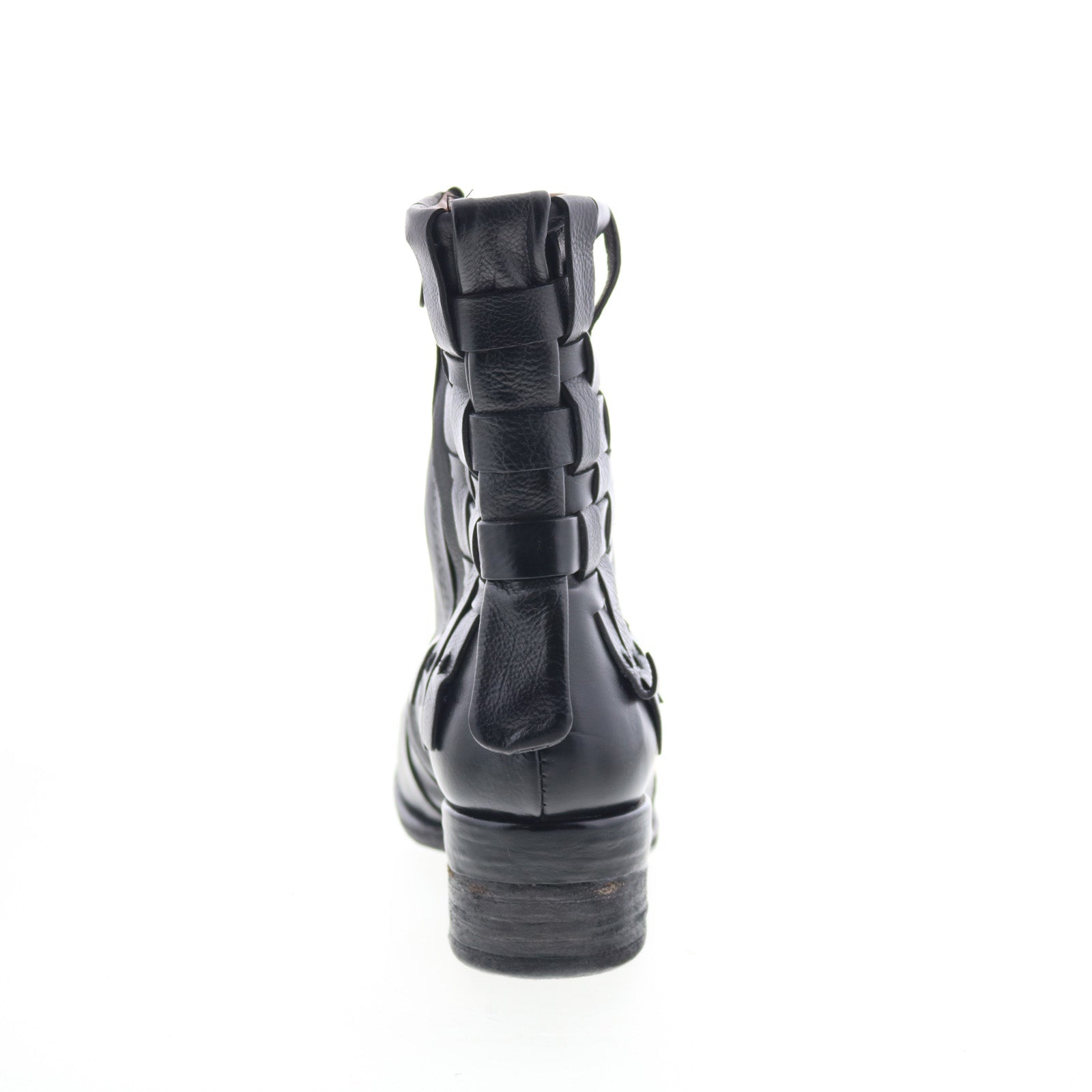 Gerald Womens Black Leather Zipper Ankle & Booties Boots
