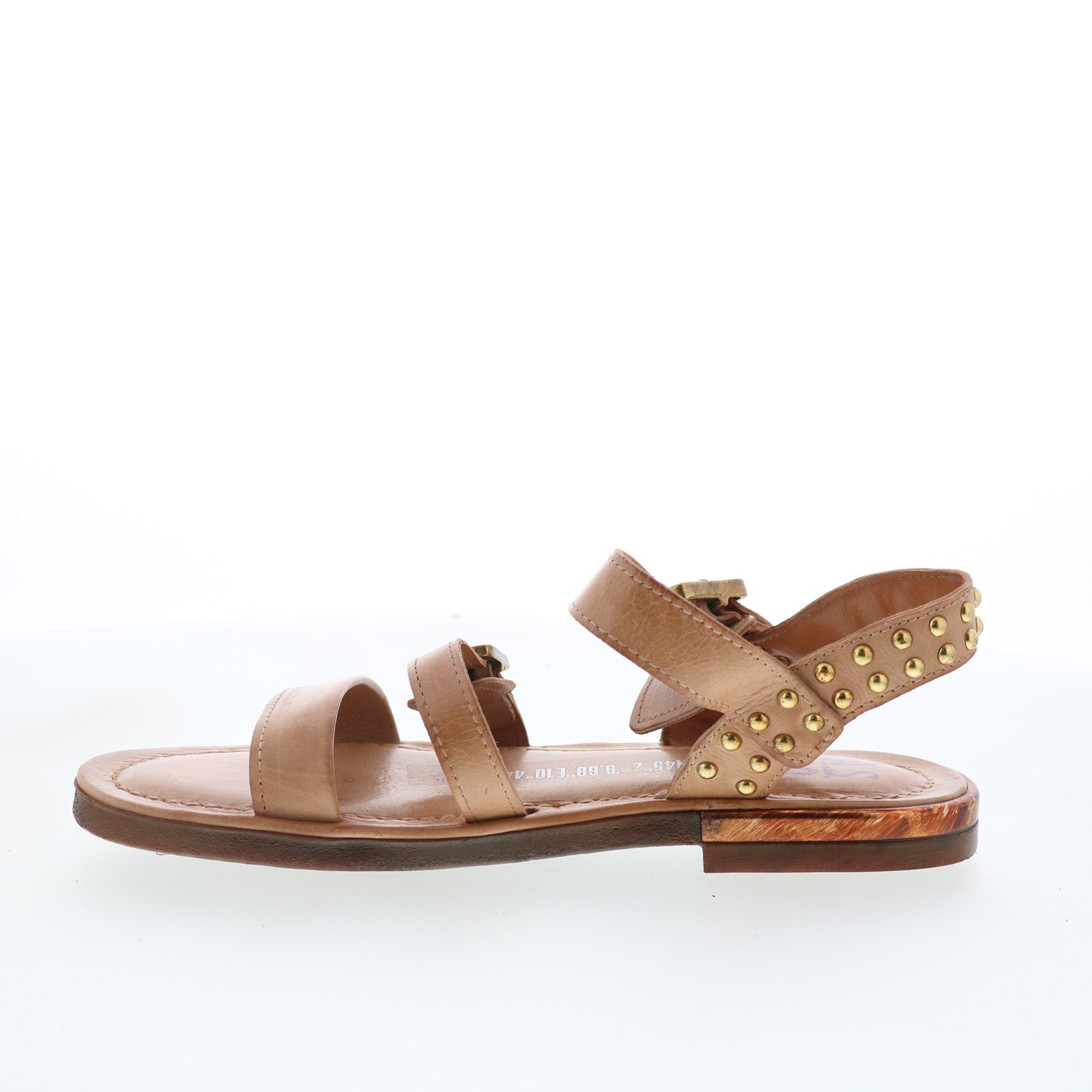 Glenny Womens Brown Leather Hook & Loop Strap Sandals Shoes