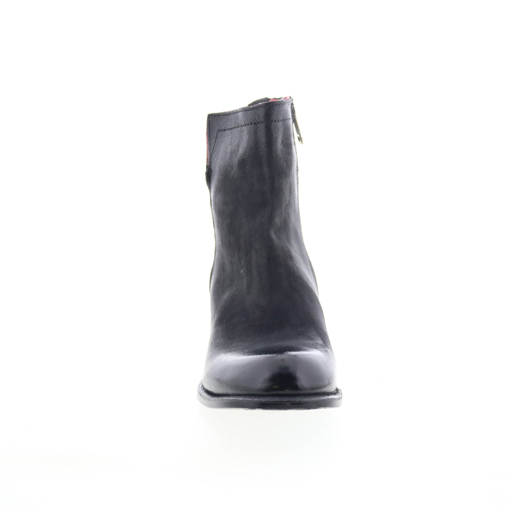 Grove Womens Black Leather Zipper Ankle & Booties Boots