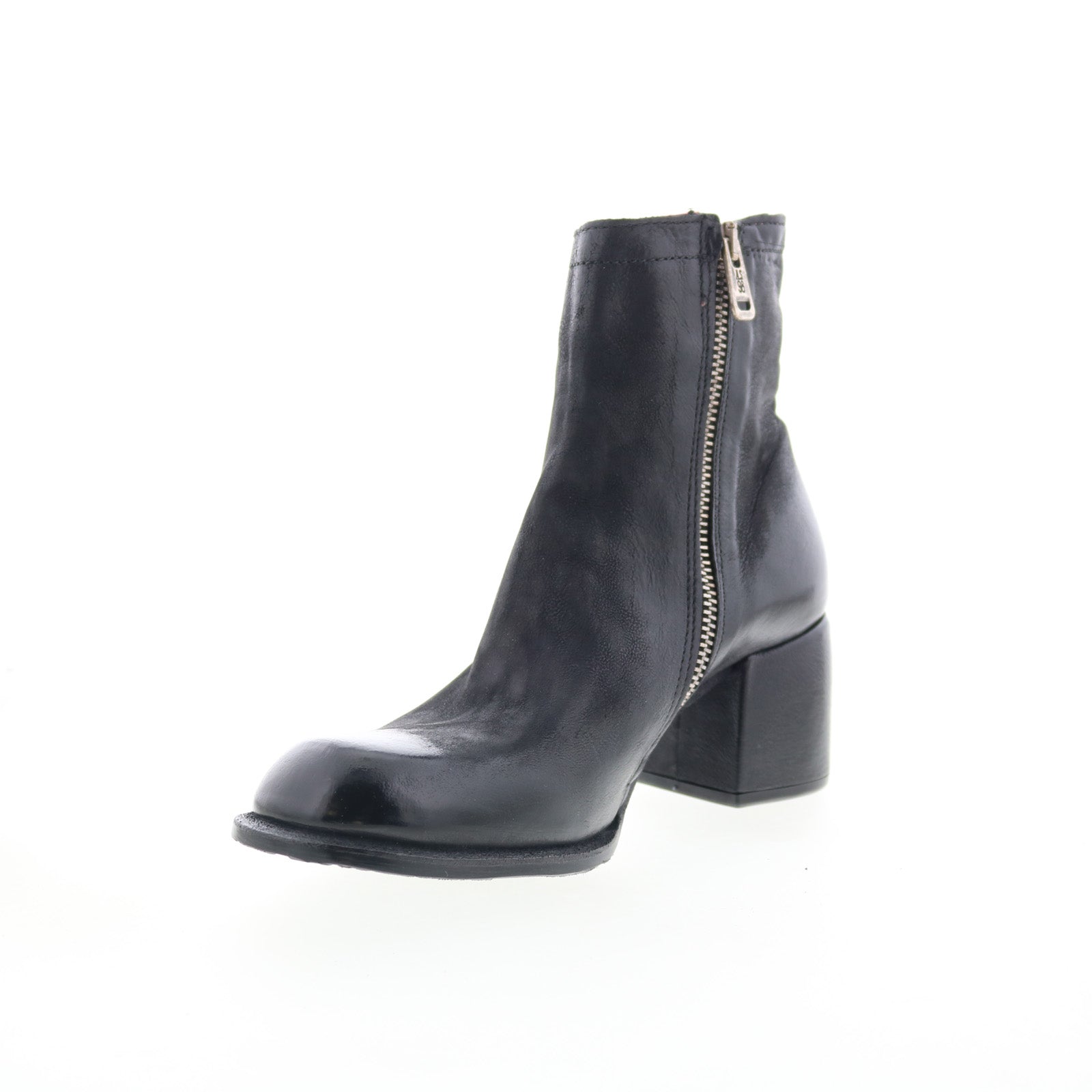 Grove Womens Black Leather Zipper Ankle & Booties Boots