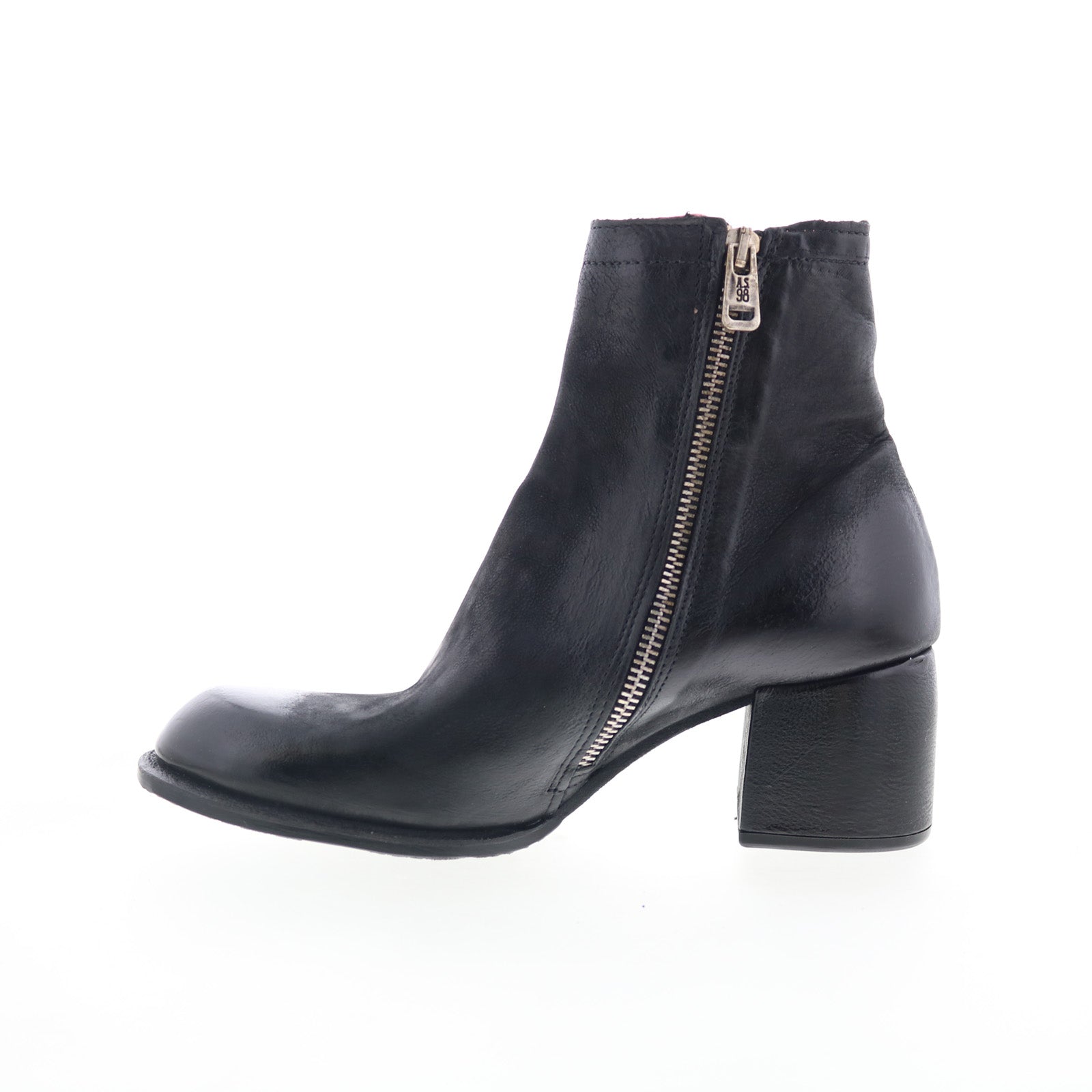 Grove Womens Black Leather Zipper Ankle & Booties Boots
