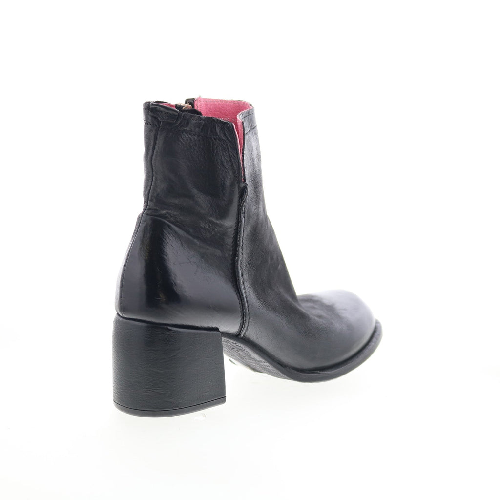 Grove Womens Black Leather Zipper Ankle & Booties Boots