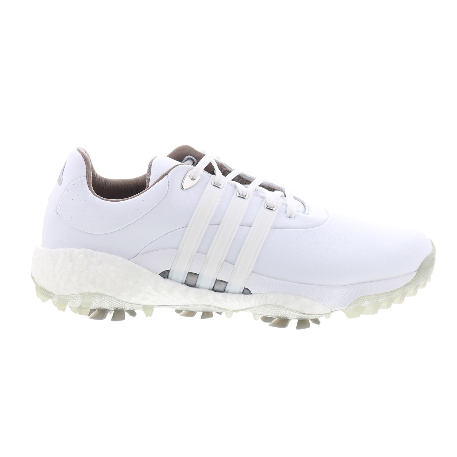 Tour360 22 GV7245 Mens White Leather Lace Up Athletic Golf Shoes