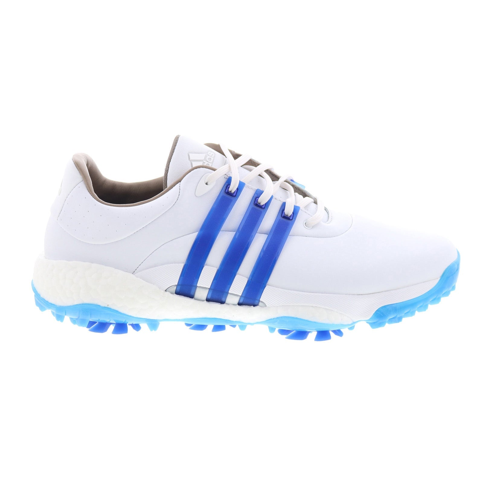 Tour360 22 GV9400 Mens White Leather Lace Up Athletic Golf Shoes