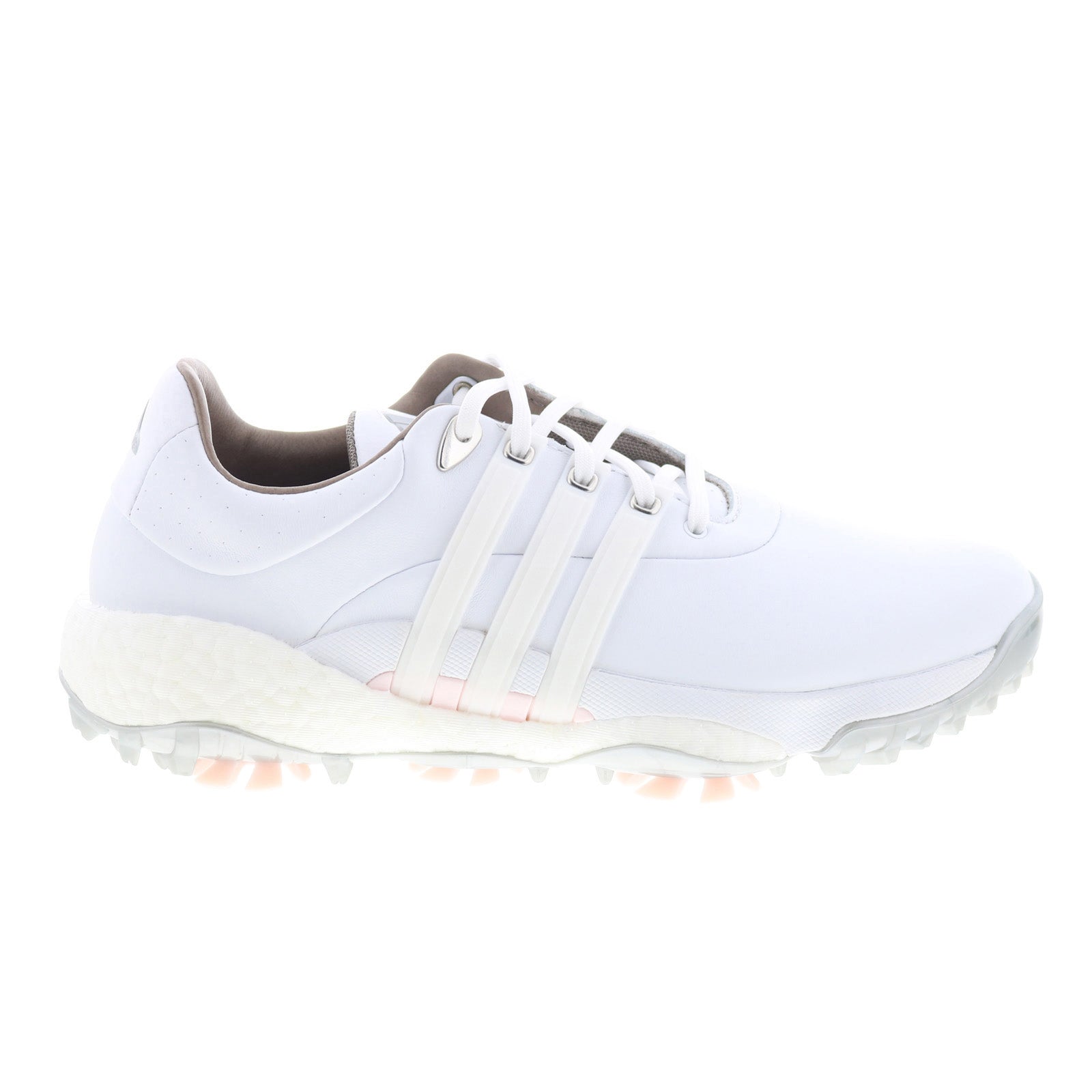 Tour360 22 GV9662 Womens White Leather Lace Up Athletic Golf Shoes