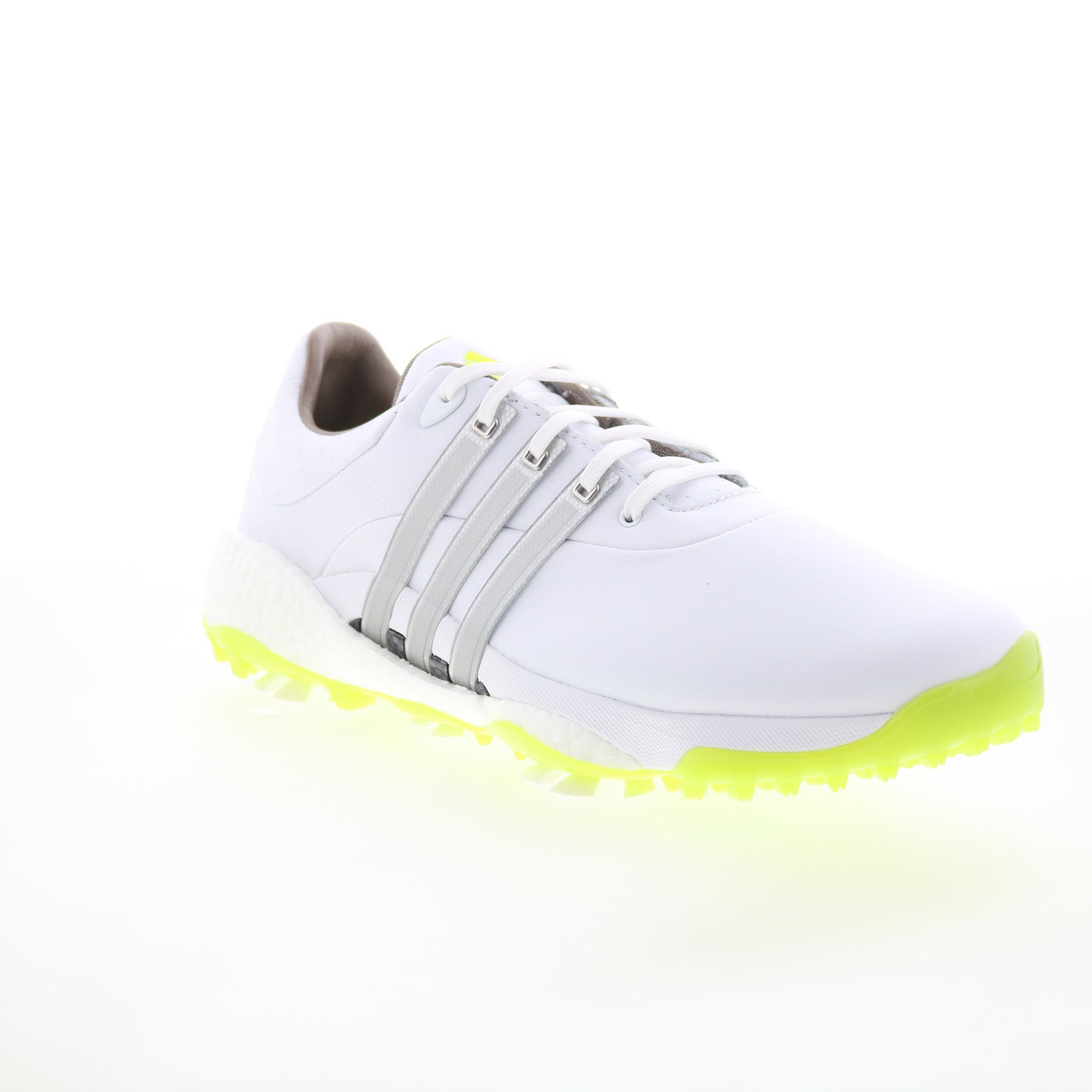 Tour360 22 GX4128 Mens White Leather Lace Up Athletic Golf Shoes