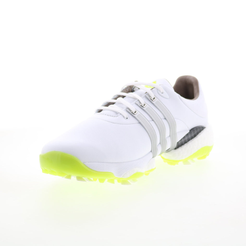 Tour360 22 GX4128 Mens White Leather Lace Up Athletic Golf Shoes