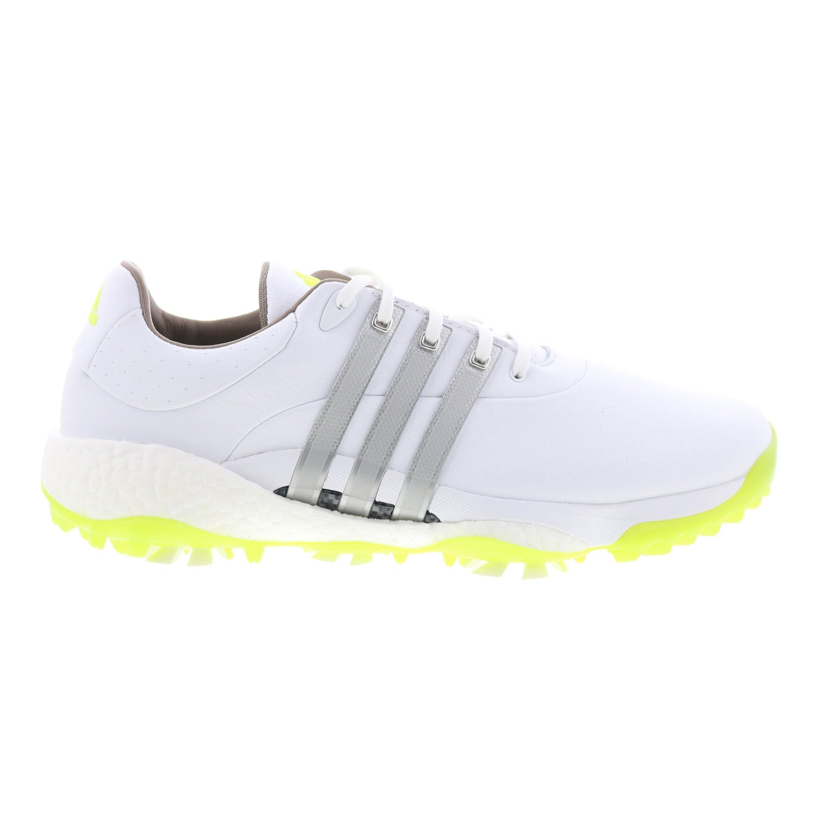 Tour360 22 GX4128 Mens White Leather Lace Up Athletic Golf Shoes