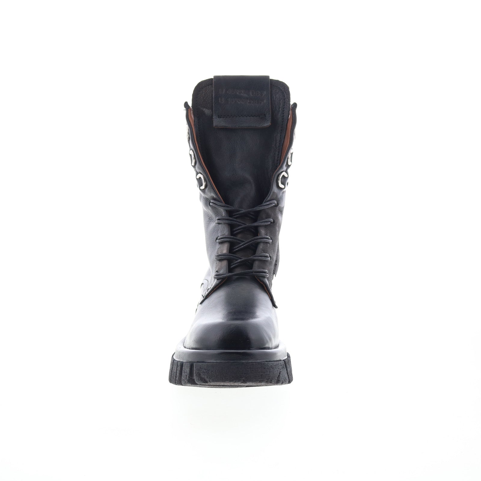 Haider Womens Black Leather Zipper Casual Dress Boots