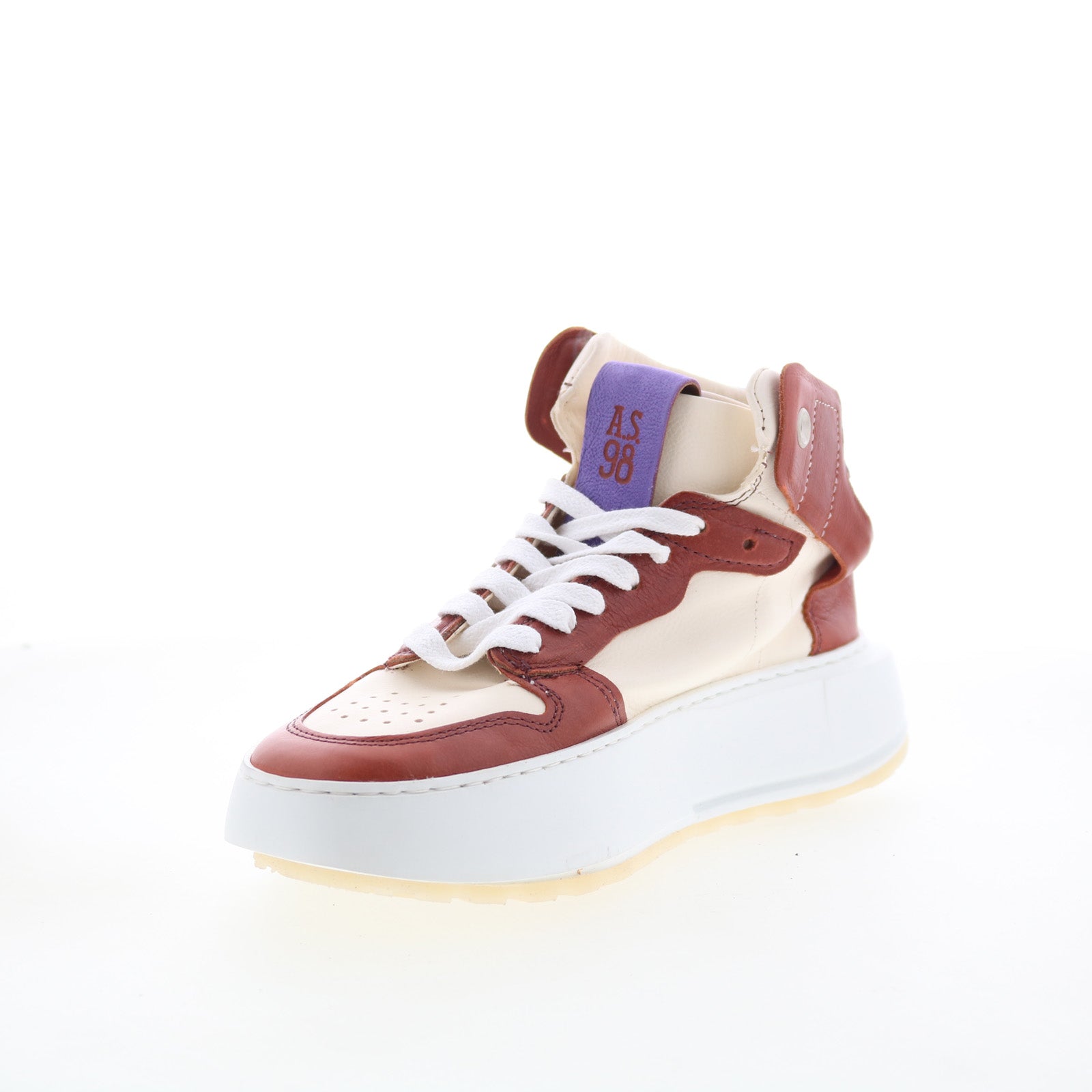 Haldon Womens Beige Leather Lace Up Lifestyle Sneakers Shoes