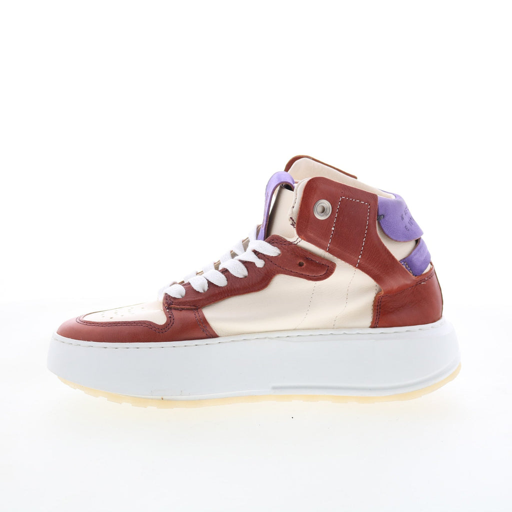 Haldon Womens Beige Leather Lace Up Lifestyle Sneakers Shoes