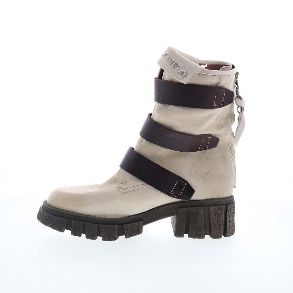 Hamish Womens Gray Leather Zipper Casual Dress Boots