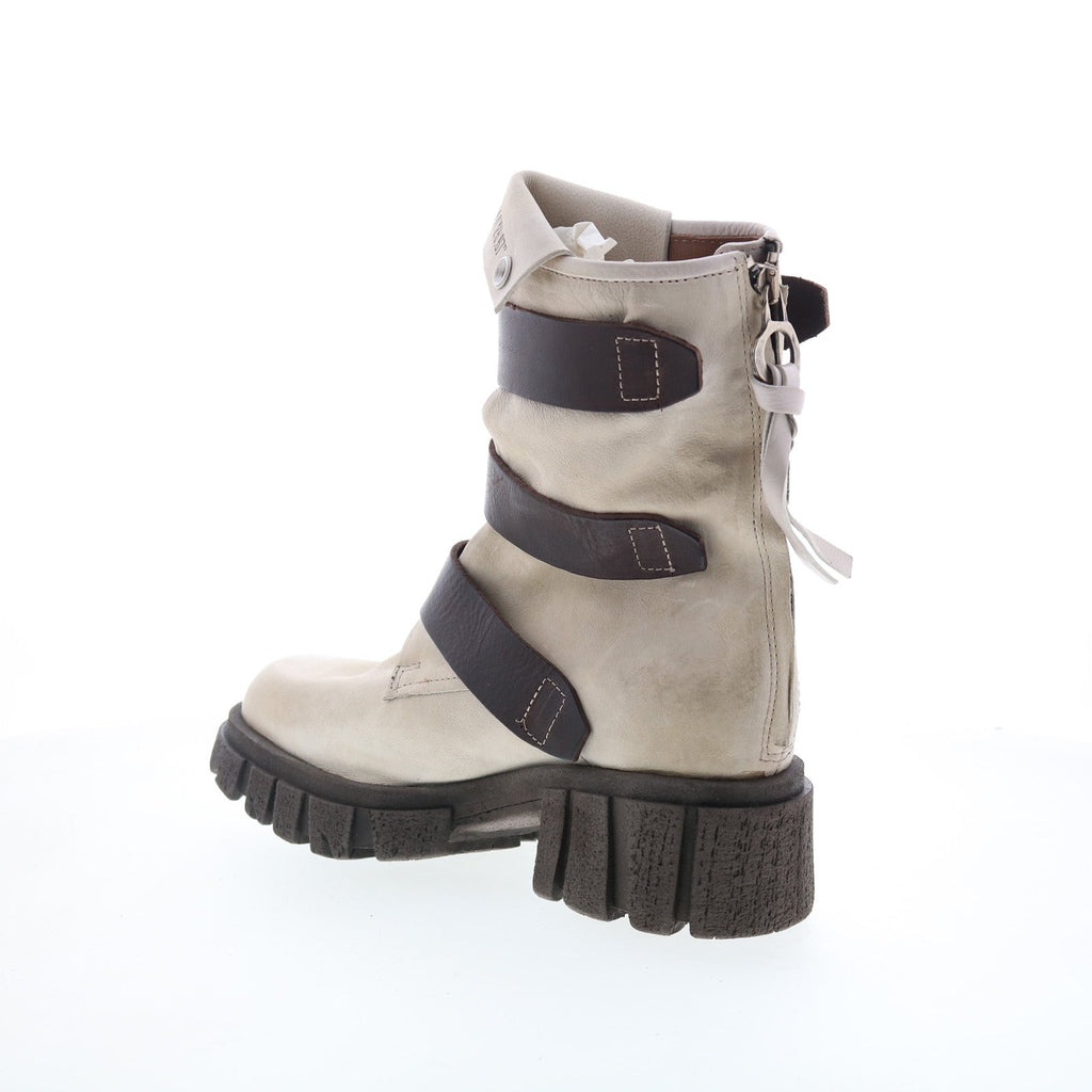 Hamish Womens Gray Leather Zipper Casual Dress Boots