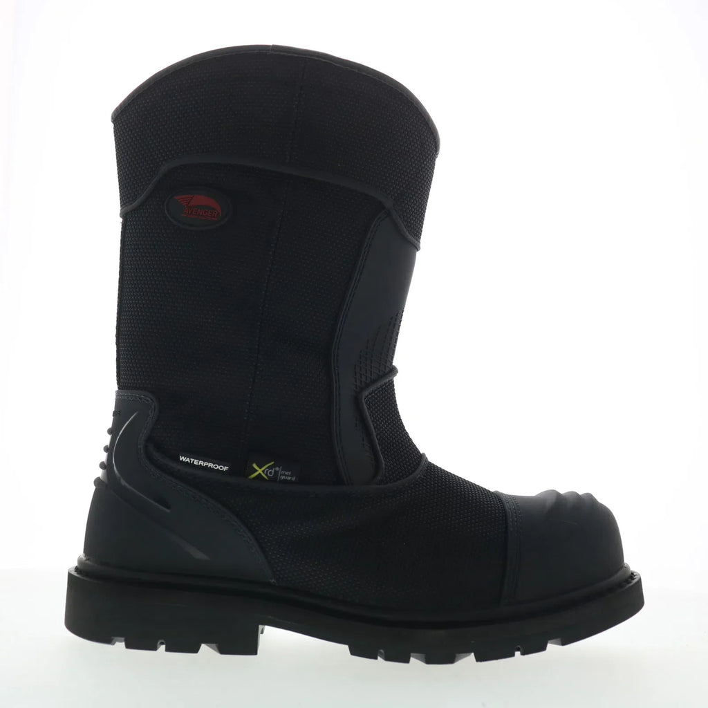 Avenger Hammer Wellington Carbon Toe WP Mens Black Wide Work & Safety Boots