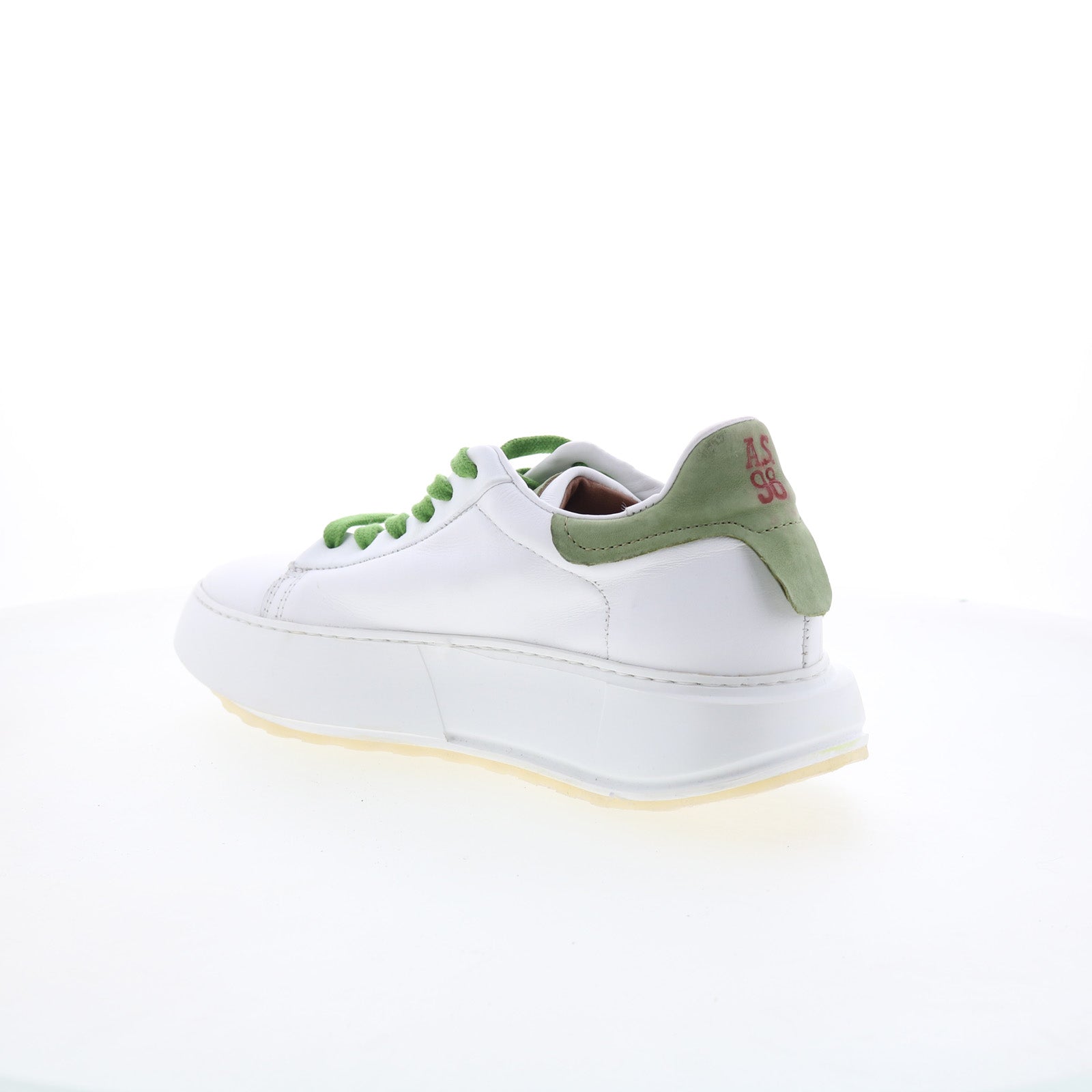 Hannie Womens White Leather Lace Up Lifestyle Sneakers Shoes