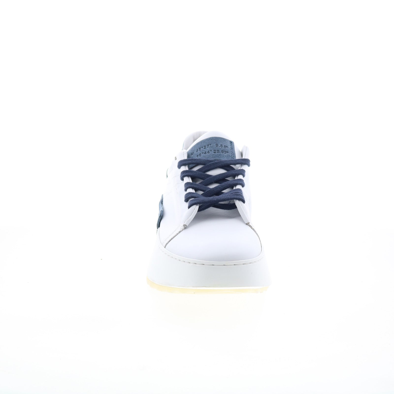Hannie Womens White Leather Lace Up Lifestyle Sneakers Shoes