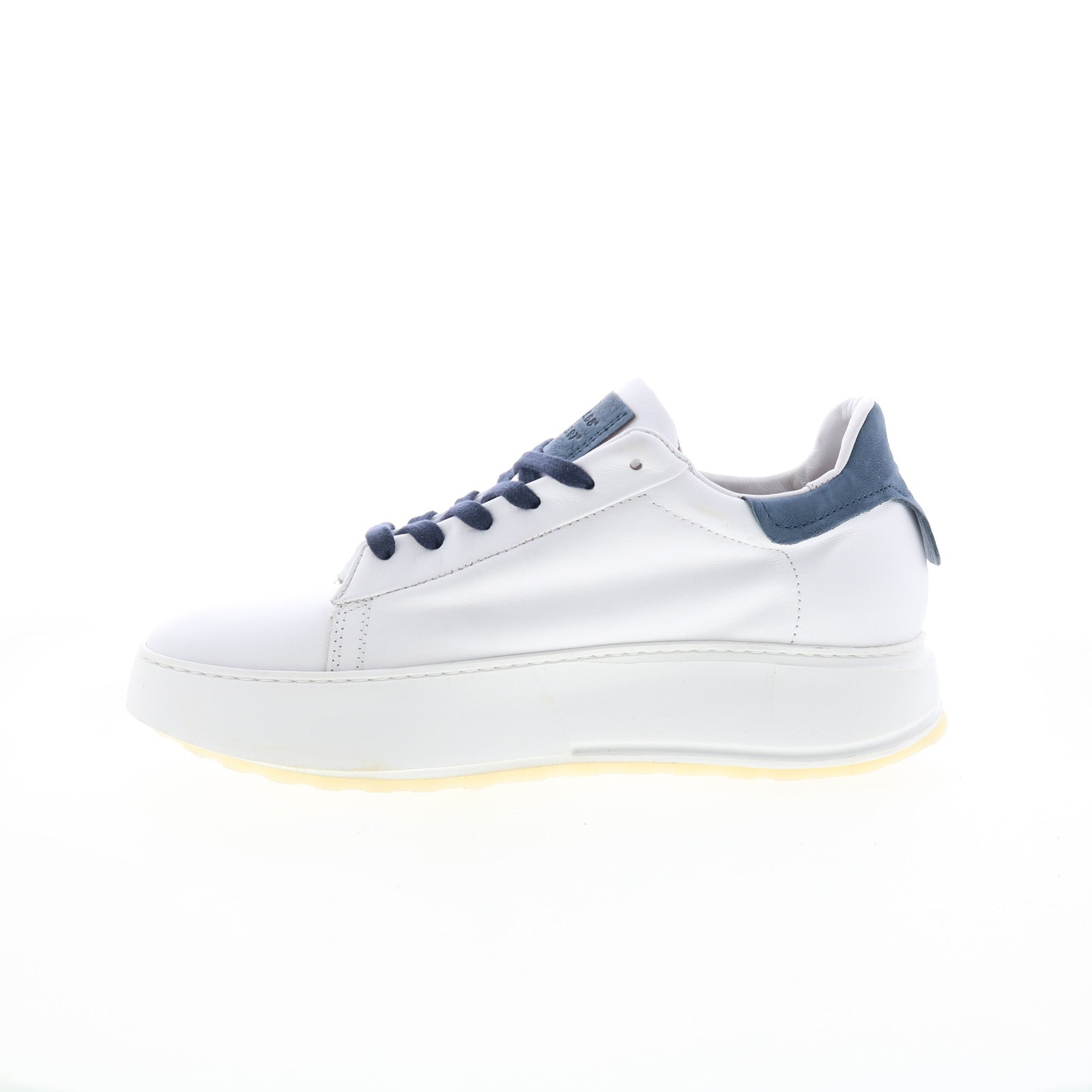 Hannie Womens White Leather Lace Up Lifestyle Sneakers Shoes