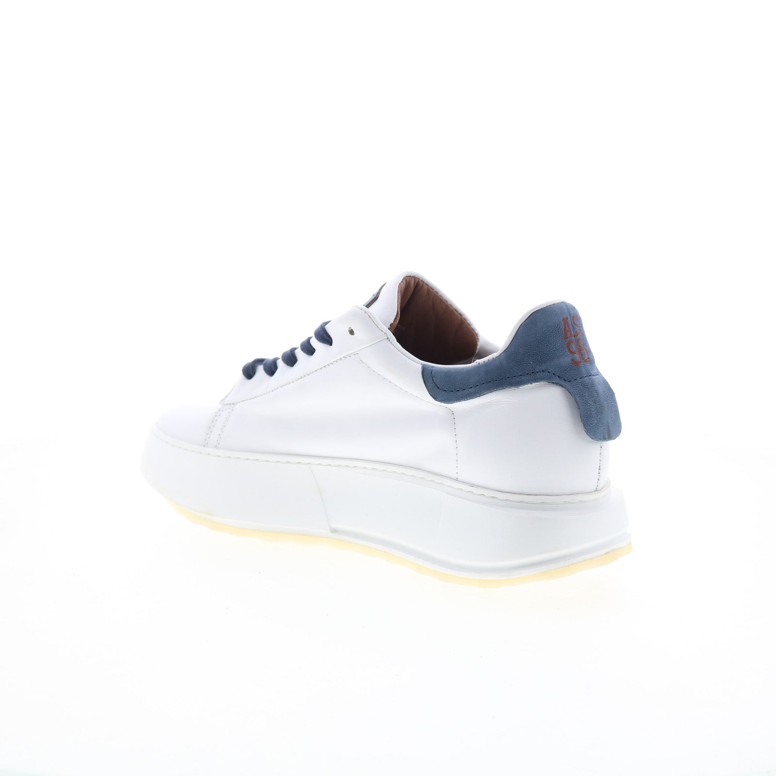 Hannie Womens White Leather Lace Up Lifestyle Sneakers Shoes