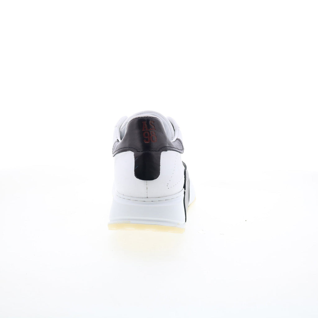 Hannie Womens White Leather Lace Up Lifestyle Sneakers Shoes