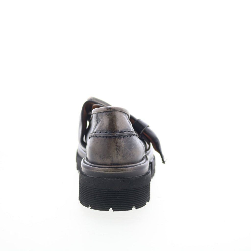 Heddy Womens Black Leather Slip On Loafers & Slip Ons Casual Shoes