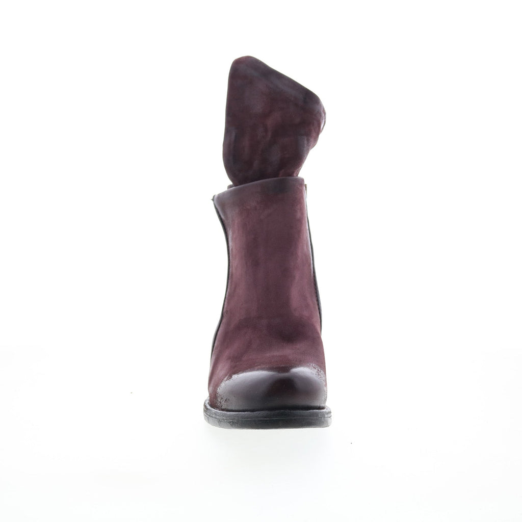 Ibsen Womens Burgundy Leather Zipper Casual Dress Boots