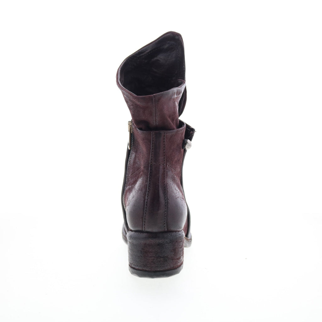 Ibsen Womens Burgundy Leather Zipper Casual Dress Boots