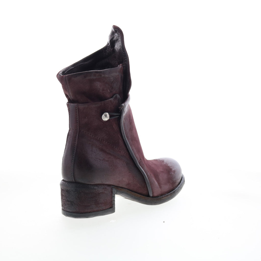 Ibsen Womens Burgundy Leather Zipper Casual Dress Boots