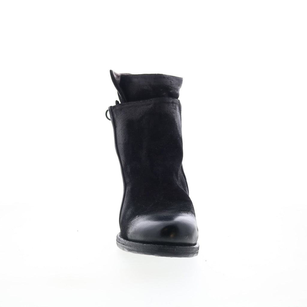 Ibsen Womens Black Leather Zipper Casual Dress Boots