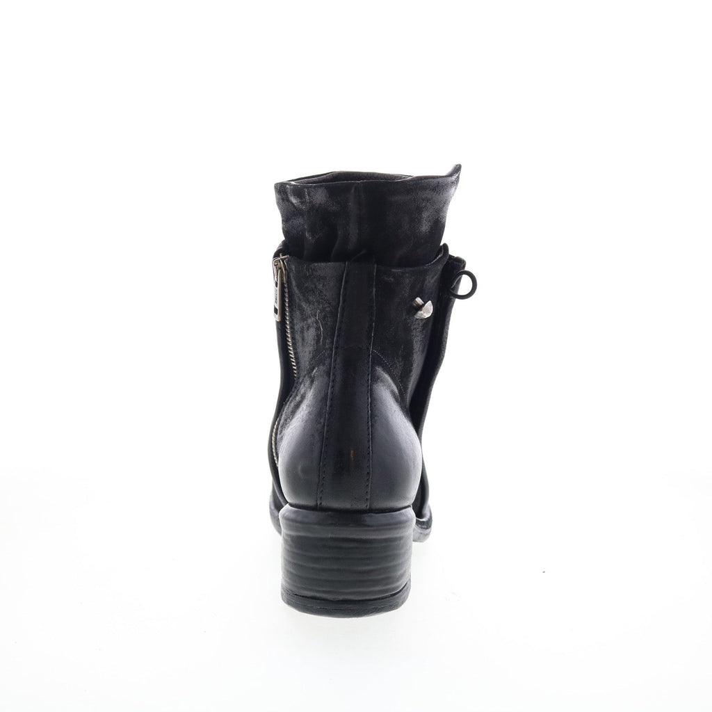 Ibsen Womens Black Leather Zipper Casual Dress Boots