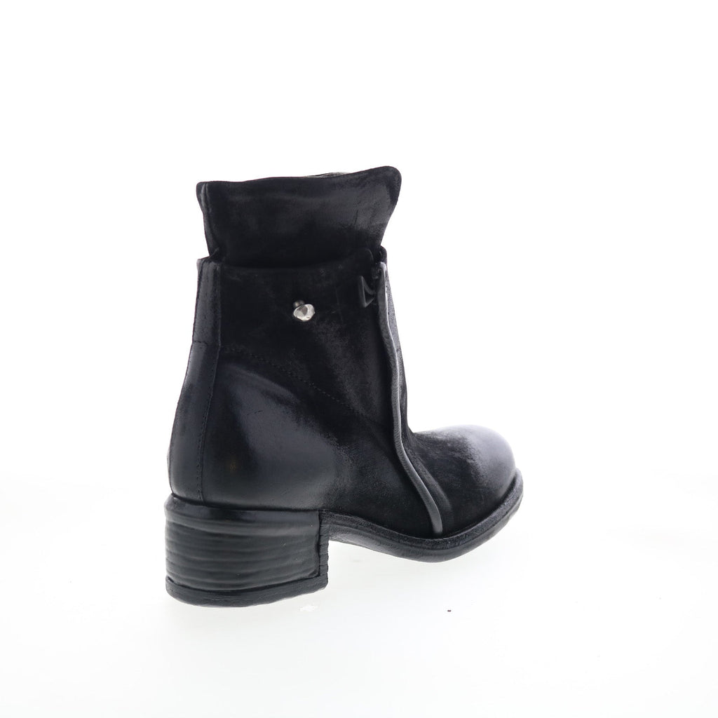Ibsen Womens Black Leather Zipper Casual Dress Boots