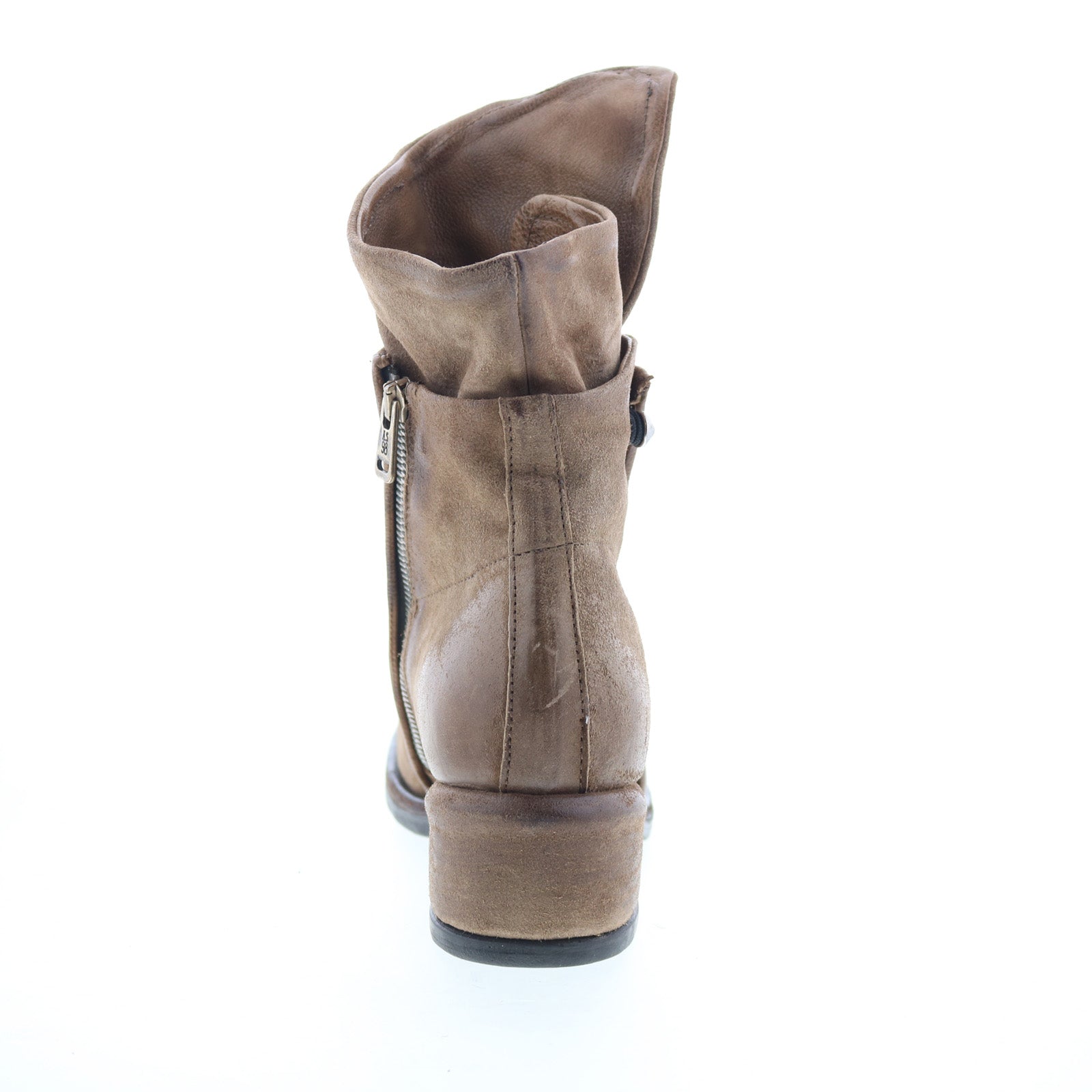 Ibsen Womens Brown Leather Zipper Ankle & Booties Boots
