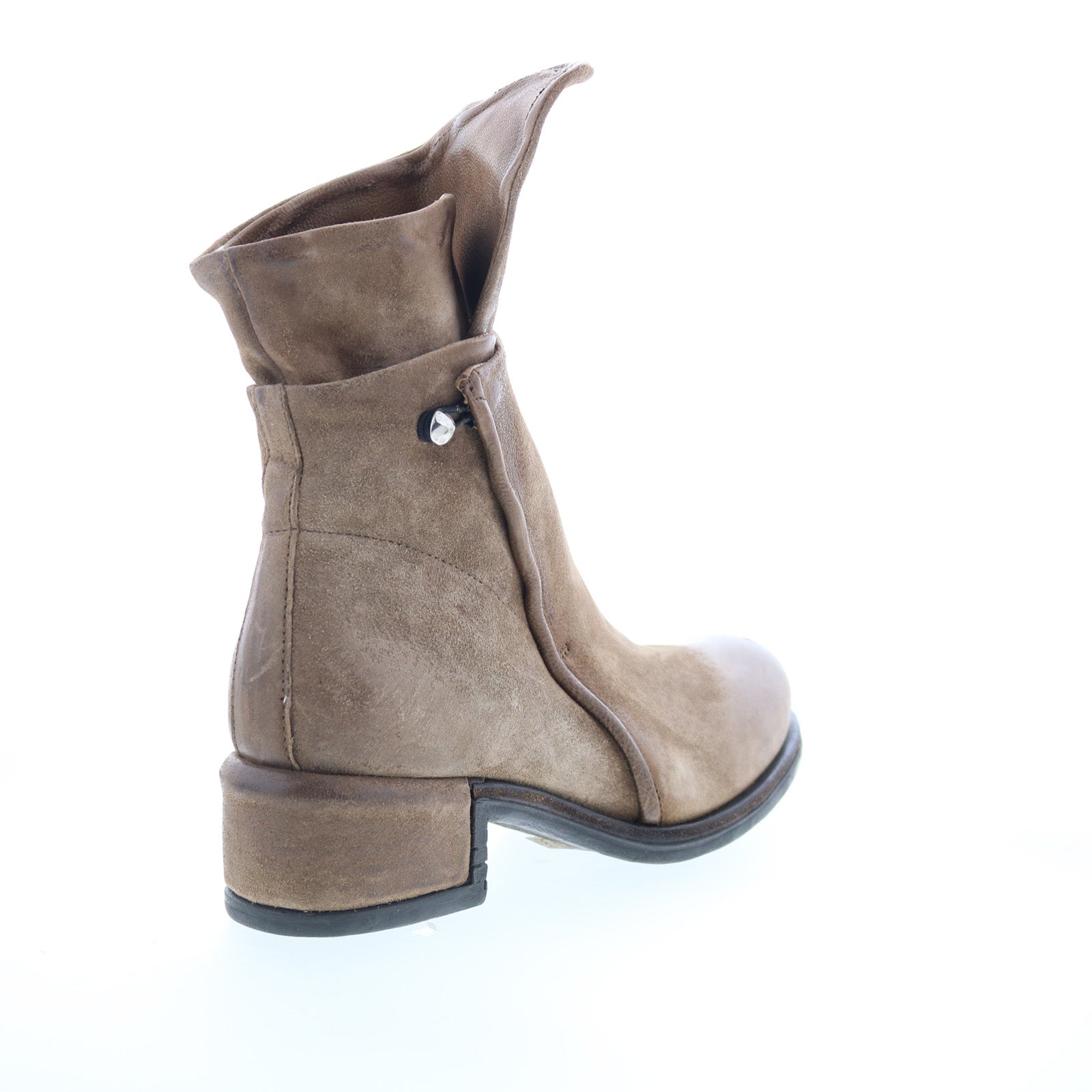 Ibsen Womens Brown Leather Zipper Ankle & Booties Boots