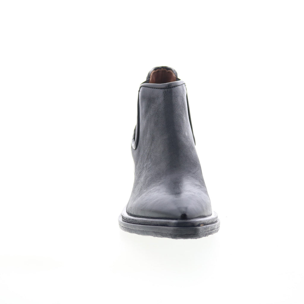 Ilene Womens Black Leather Slip On Ankle & Booties Boots