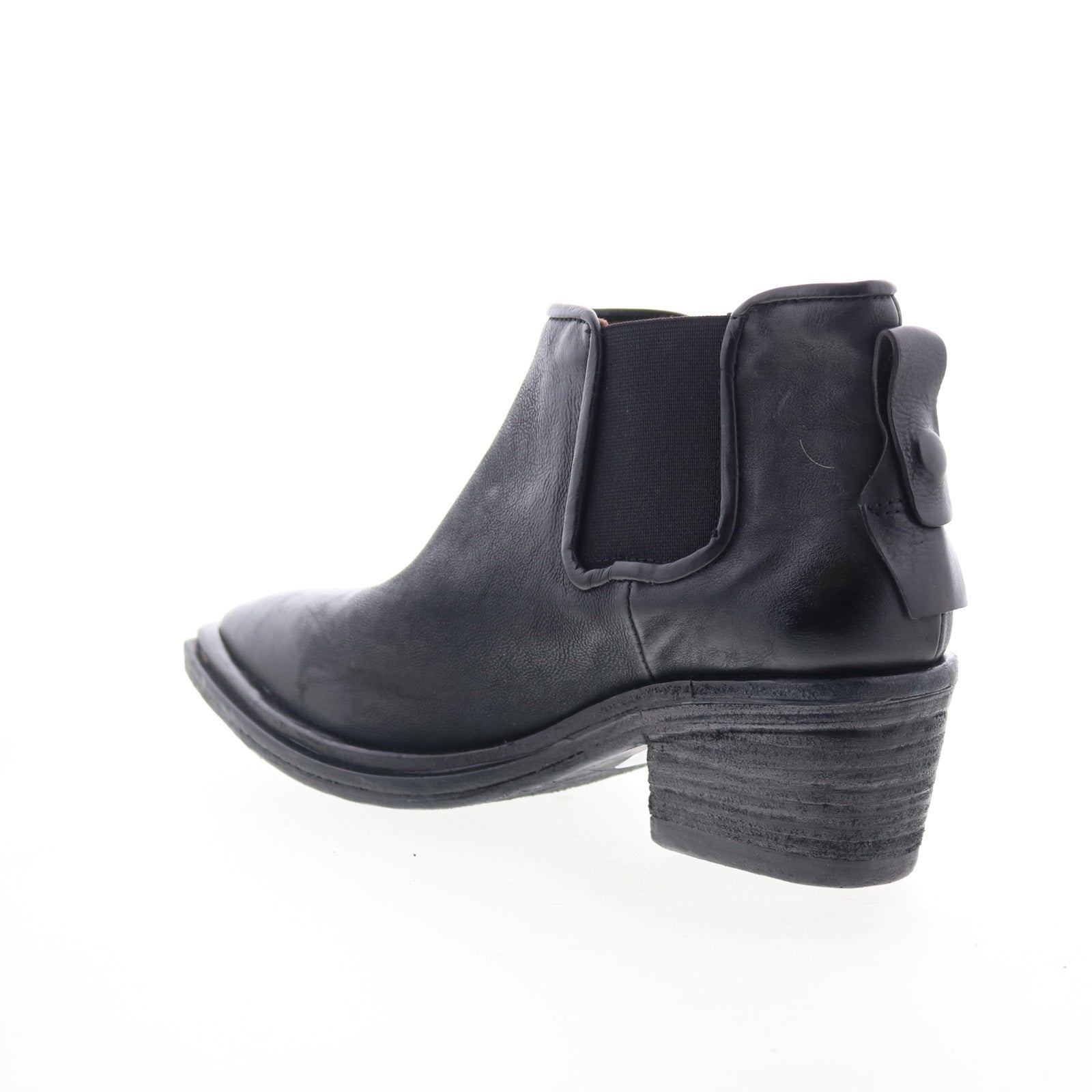Ilene Womens Black Leather Slip On Ankle & Booties Boots