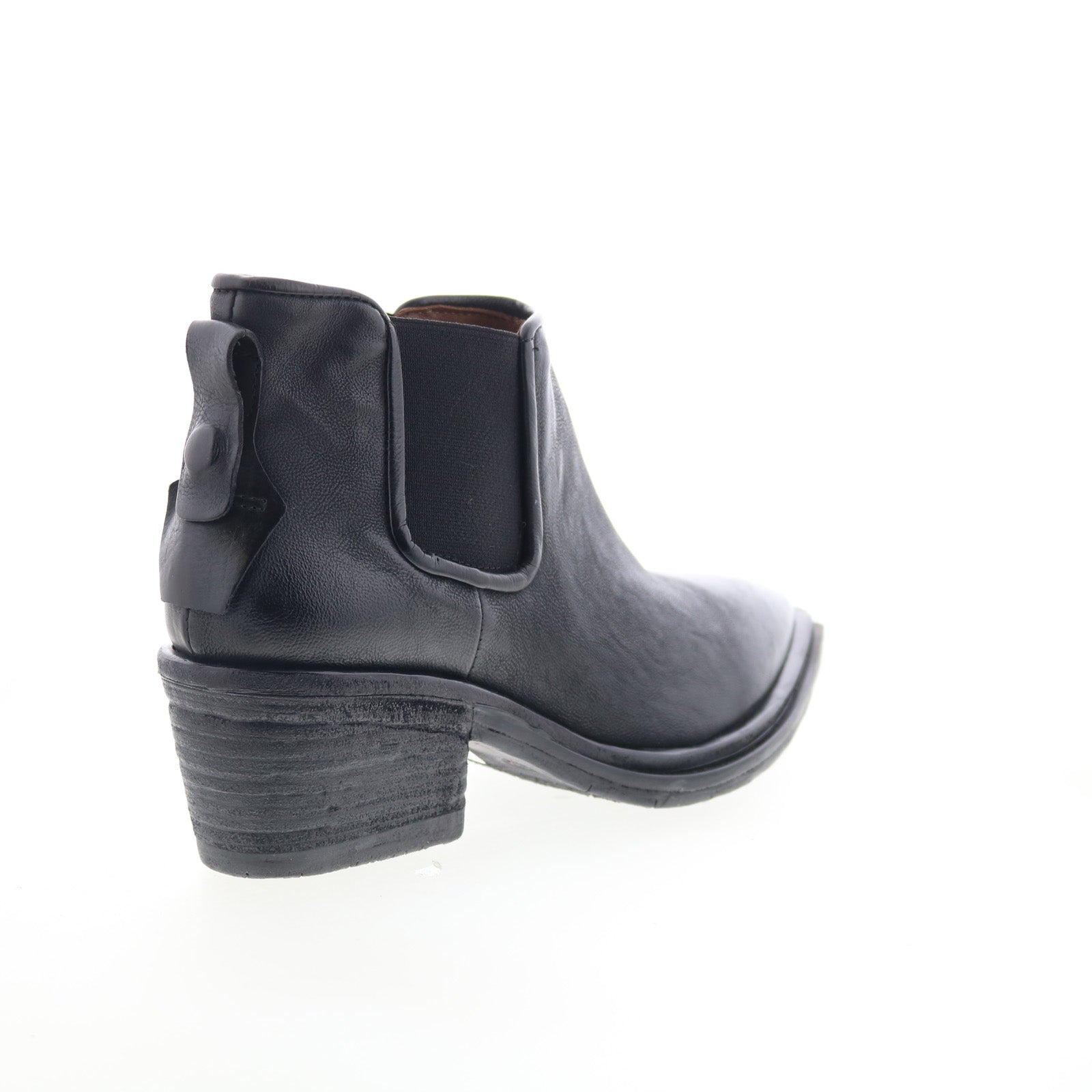 Ilene Womens Black Leather Slip On Ankle & Booties Boots