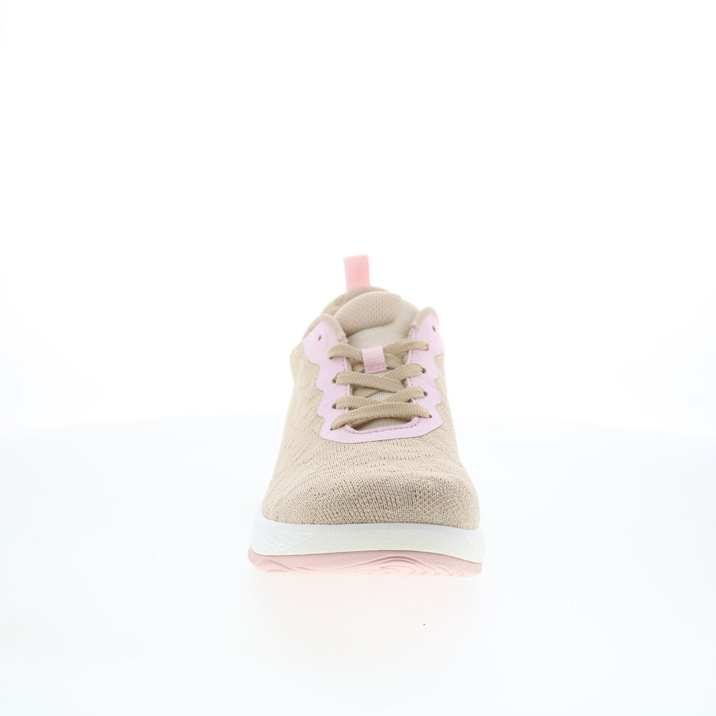 Alegria In8 IN8-6498 Womens Beige Canvas Lace Up Lifestyle Sneakers Shoes