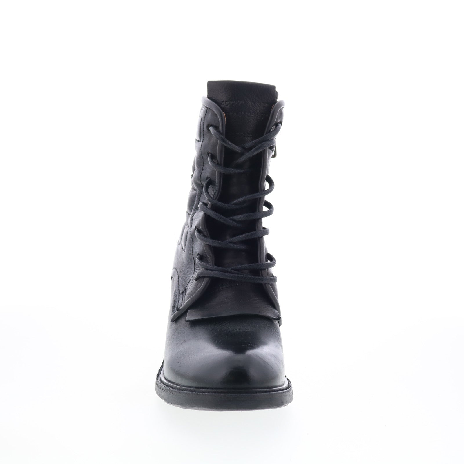 Jalen Womens Black Leather Lace Up Ankle & Booties Boots