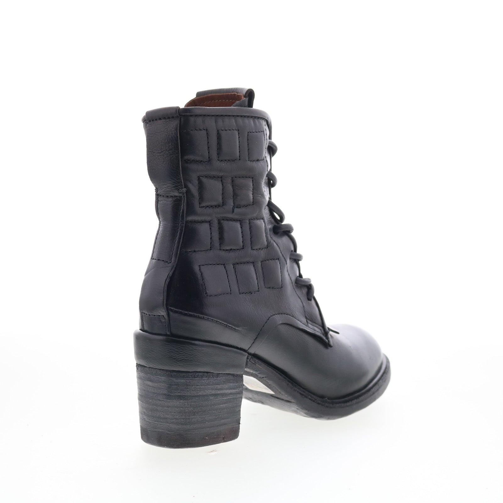 Jalen Womens Black Leather Lace Up Ankle & Booties Boots