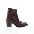 Jase Floral Womens Brown Leather Zipper Casual Dress Boots