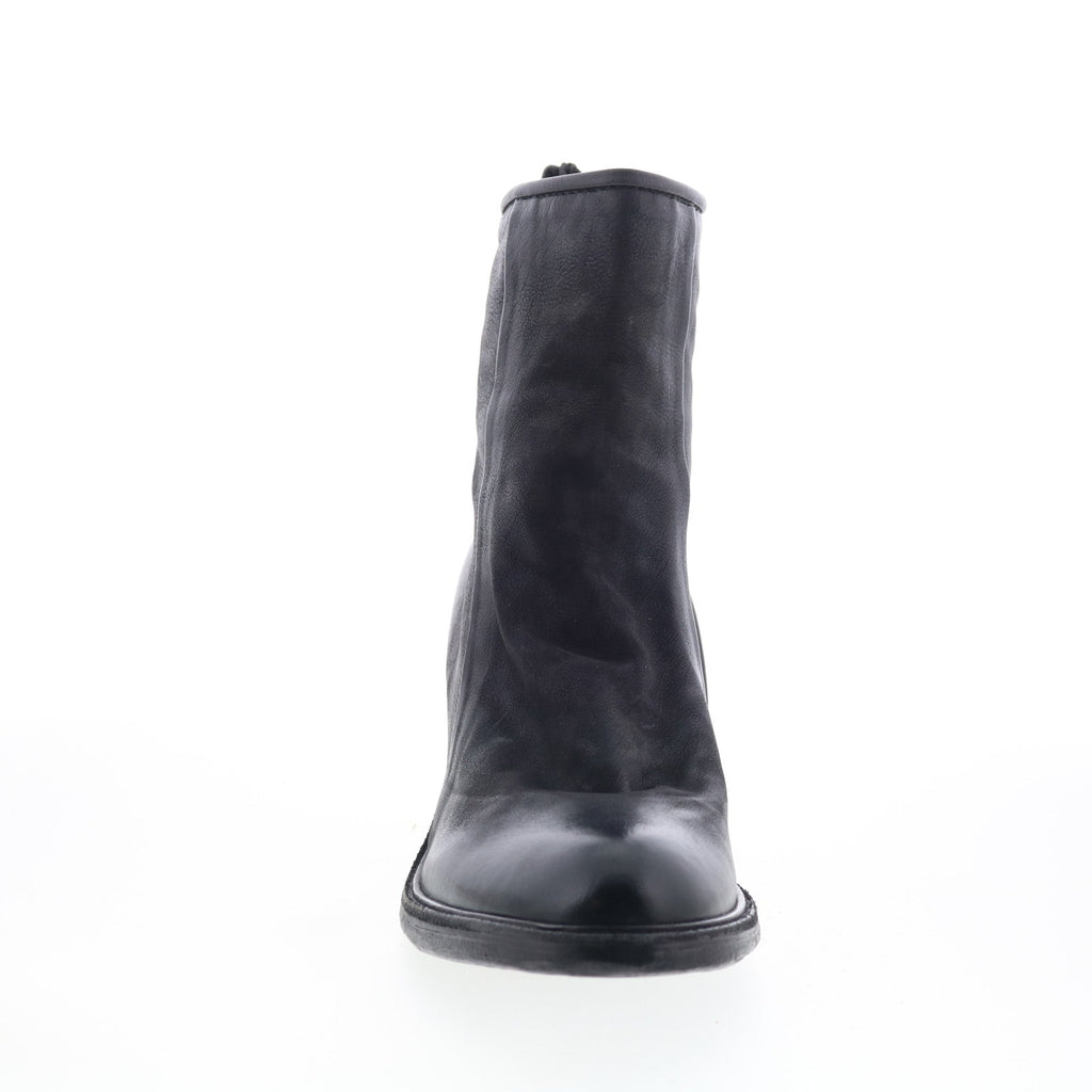 Jase Womens Black Leather Zipper Ankle & Booties Boots