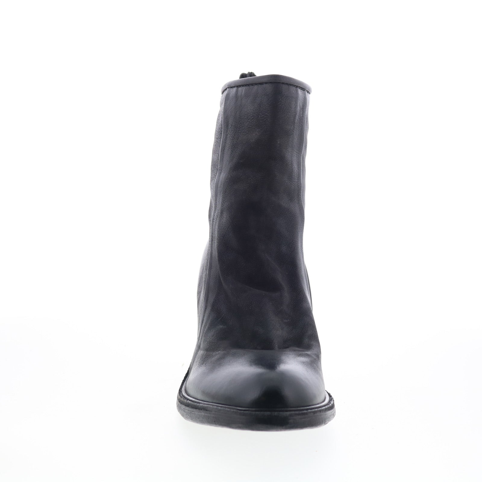 Jase Womens Black Leather Zipper Ankle & Booties Boots