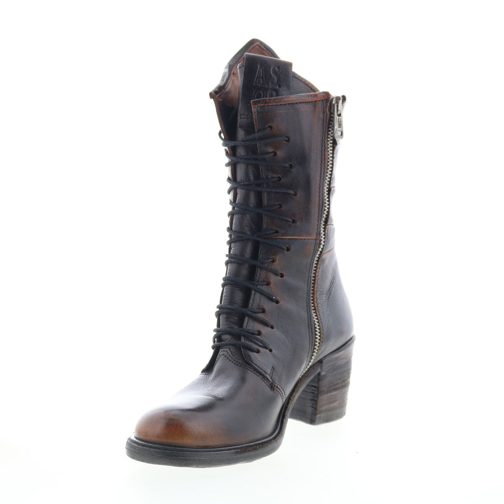 Jasper Womens Brown Leather Zipper Casual Dress Boots