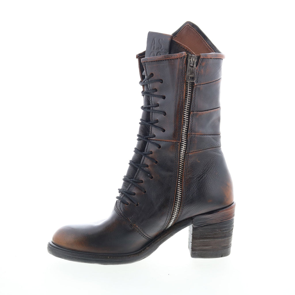 Jasper Womens Brown Leather Zipper Casual Dress Boots