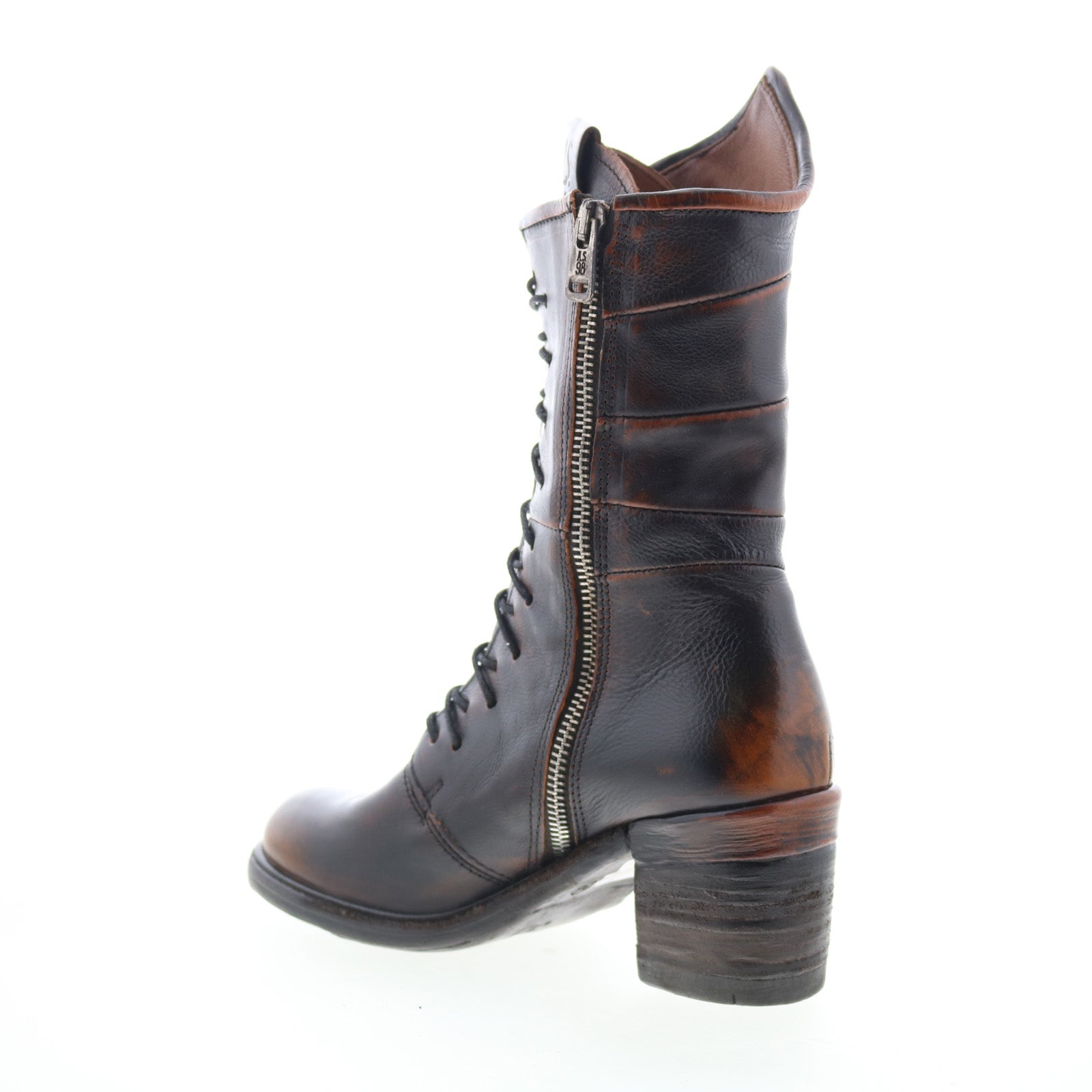 Jasper Womens Brown Leather Zipper Casual Dress Boots