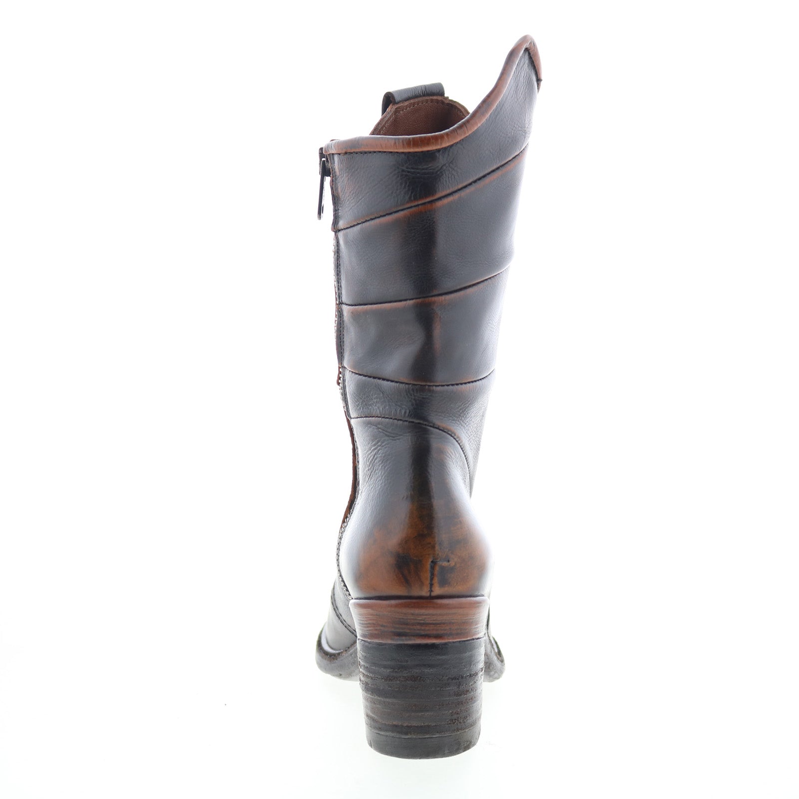 Jasper Womens Brown Leather Zipper Casual Dress Boots