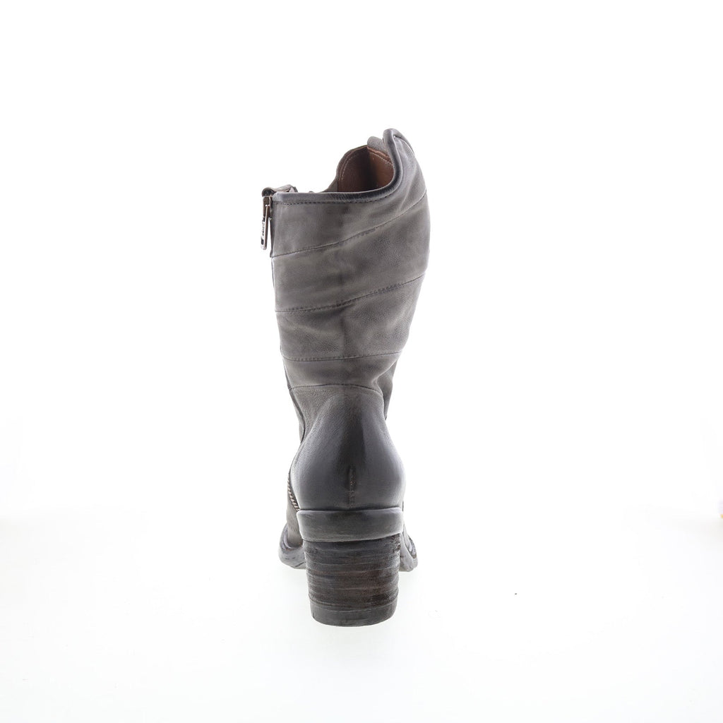 Jasper Womens Gray Leather Zipper Casual Dress Boots